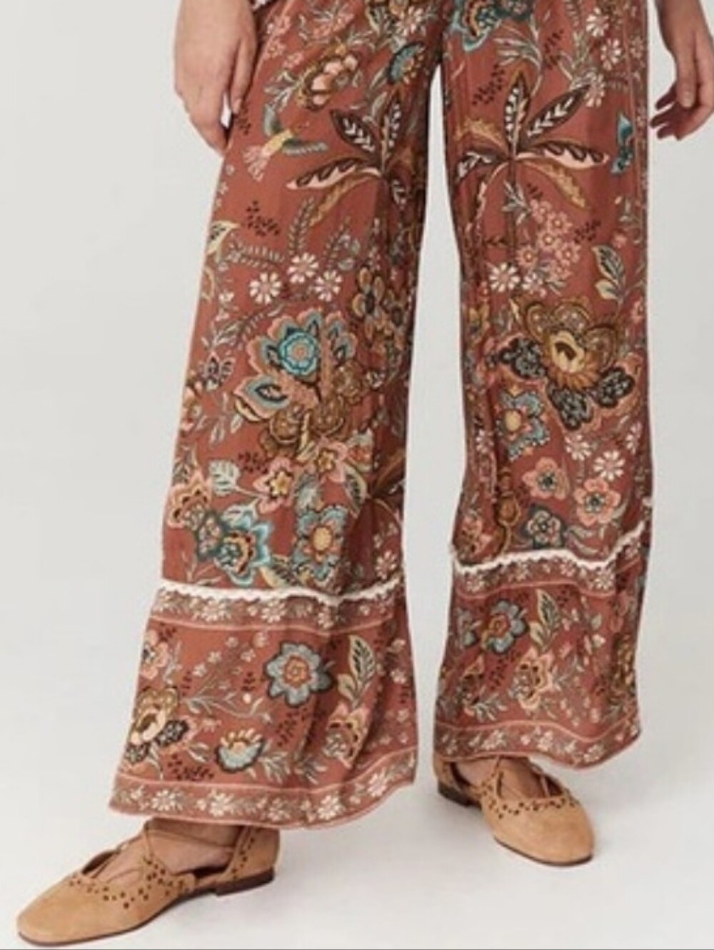 Spell Mojave Lily Pant Wide Leg Floral Print Pants Size M - Picture 13 of 13